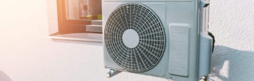 Henderson NV outdoor AC condenser unit running during a summer heat wave